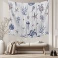thumbnail image 5 of Vintage Coastal Tapestry for Bedroom Wall Hanging Tapestry, Nautical Summer Beach Sea Turtle Starfish Ceiling Backdrop Tapestries Poster Blanket Wall Decor for Teens Room Living Room Dorm 39" x 59", 5 of 8