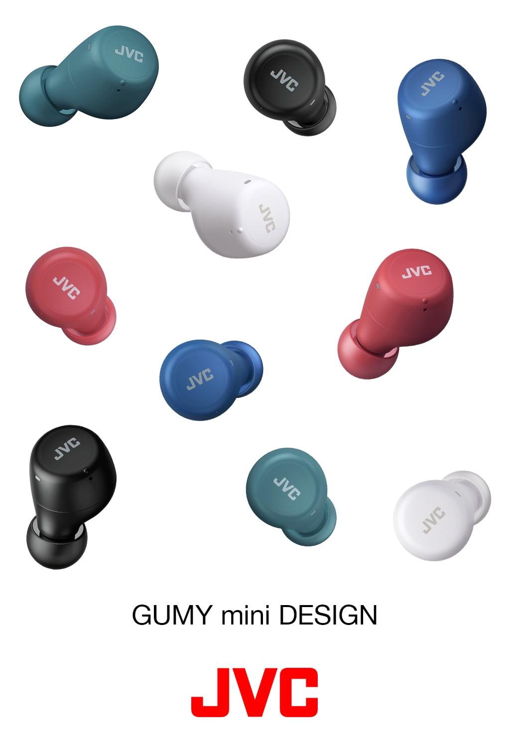 JVC Gumy Mini auriculares inalámbricos verdaderos, Bluetooth 5.1,  resistencia al agua (IPX4), larga duración de la batería (hasta 15 horas) -  HAA5TA