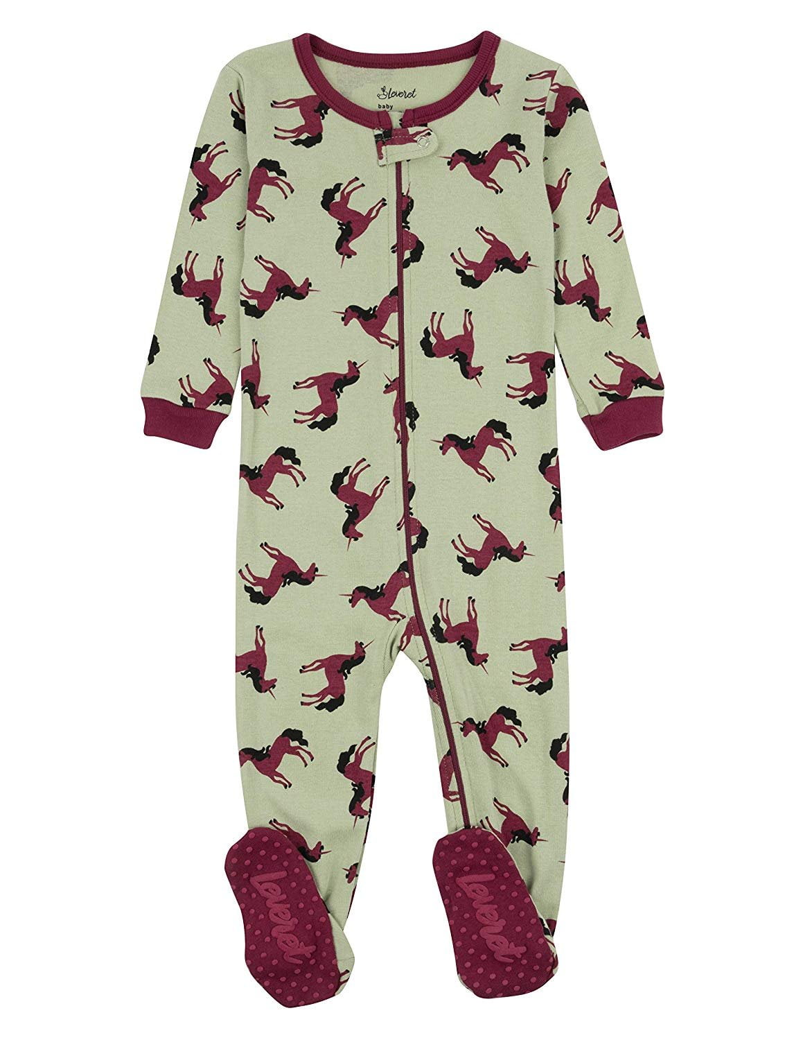 6 Months-5 Toddler Leveret Baby Boys Girls Footed Pajamas Sleeper 100/% Organic Cotton Kids /& Toddler Pjs Sleepwear