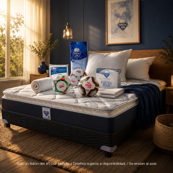 Colchón King Size + Box + Protector + Almohadas + Osito Spring Air Smith