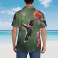 thumbnail image 4 of Honeii Humming Bird 1 Print Men’s Hawaiian Shirt,Classic Button-Down Short Sleeve Shirt, for Beach, Vacation, and Outdoor Activities,XX-Large, 4 of 7