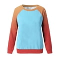 thumbnail image 5 of GigrtiJin Women Long Sleeved Gradient Sweatshirt Plus Size Round Neck Casual Pullover Top Fashion Going out Basic Blouse, 5 of 5