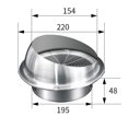thumbnail image 1 of Lefu Bouchon de Conduit d'Échappement en Acier Inoxydable pour Mur et Plafond, Vanne de Sortie Étanche, 1 of 6