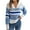 Blue, variant on Lovskoo 2024 Sweaters for Women Trendy Pullover Long Sleeve V-Neck Blouse Knit Tops Black