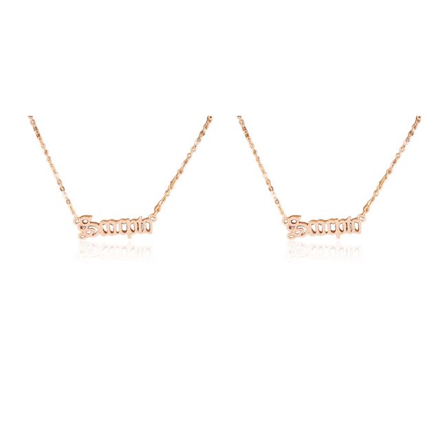 Collar de amistad Sonducket con Letra inglesa signo del zodiaco Escorpión oro rosa 2Conjunto