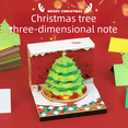 thumbnail image 3 of Adornos creativos de escritorio para regalo de niña de Navidad Notas adhesivas talladas en papel 3D Notas estéreo para árbol de Navidad, 3 of 6