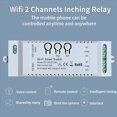 thumbnail image 3 of 3X 2CH WiFi Smart Switch DIY Timer APP 7-32V USB 5V 2.4G WiFi Home Automation Module for Home IFTT,3 * Smart Switch,White, 3 of 8