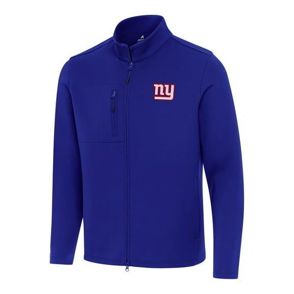 Men's Antigua Royal New York Giants Objection Full-Zip Jacket