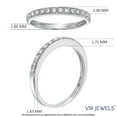 thumbnail image 4 of Vir Jewels 1/6 CTTW Petite Diamond Wedding Band in 10K White Gold with Milgrain Size 6 Female Adult, 4 of 7