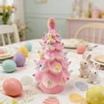 thumbnail image 4 of Lksixu Easter Eggs Tree Figurine, Easter Decorations, 6.3 Inch Resin Egg Tree with Colorful LED Light Bulbs, Battery Operated Handcrafted Light Up Tabletop Ornaments for Desk Shelf Cabinet, 4 of 7