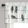 thumbnail image 4 of Lush Decor Rowley Birds Room Darkening 18" x 52" + 2" Header Animal print Multi 3" Rod Pocket Single Valance, 4 of 6