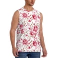 thumbnail image 2 of Uemuo Rose Flowers Pattern Men's Sleeveless T-Shirt,Muscle Athletic Tank Top, Moisture-wicking Quick-dry Breathable Classic Tee Top for Gym Run Outdoor Sports-3X-Large, 2 of 8