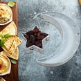 thumbnail image 4 of Home Festive Desktop Iron Moon Star Decorative Tray (White) 2 Pieces, 4 of 5