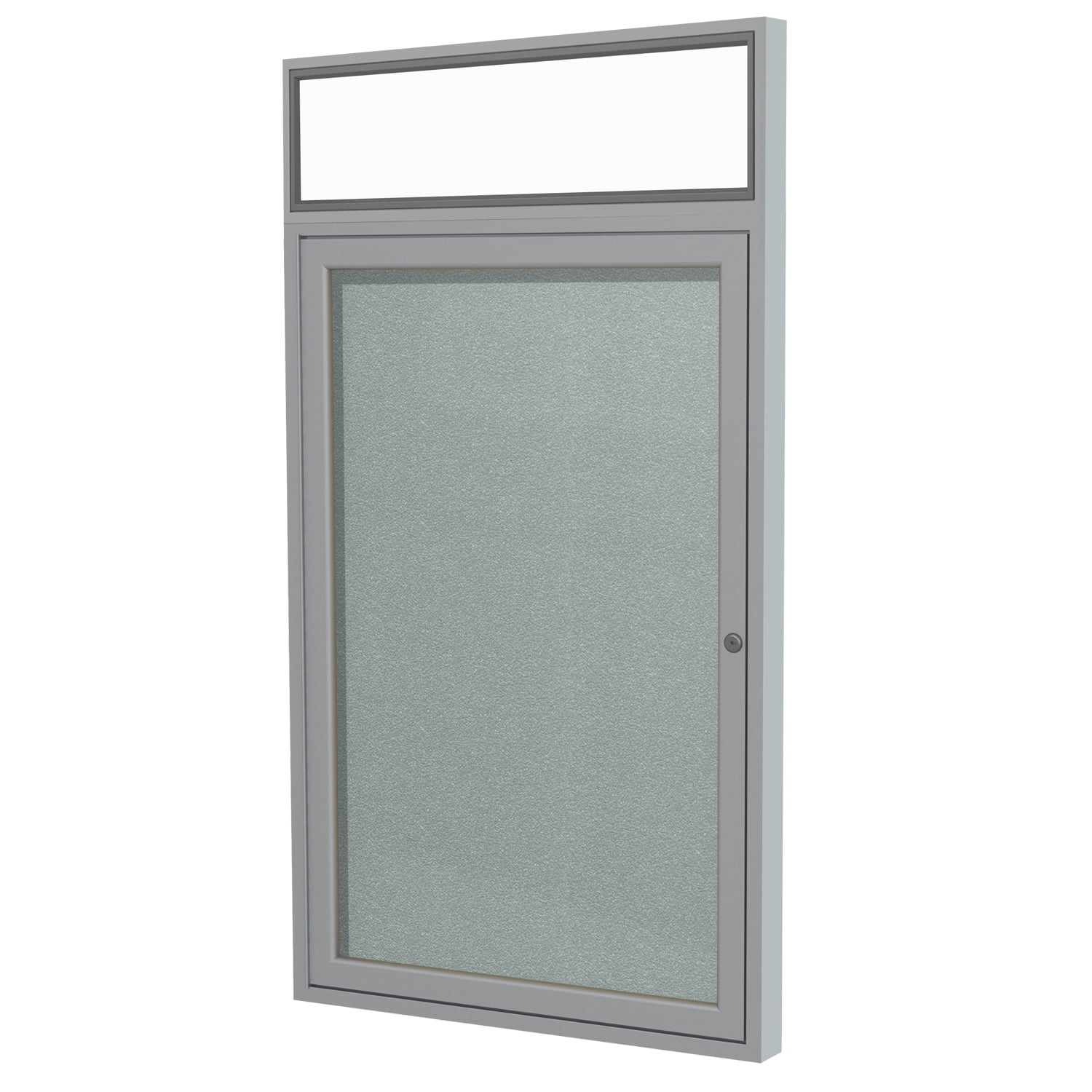 1 Door Outdoor Enclosed Bulletin Board Surface Color 2 H x 16 W Size Satin Mint Frame Finish 