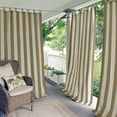 thumbnail image 1 of Modes Maison 026865874464 Rideau de Fenêtre à Rayures Intérieur/extérieur Panneau Unique 50”x84” Naturel, 1 of 9