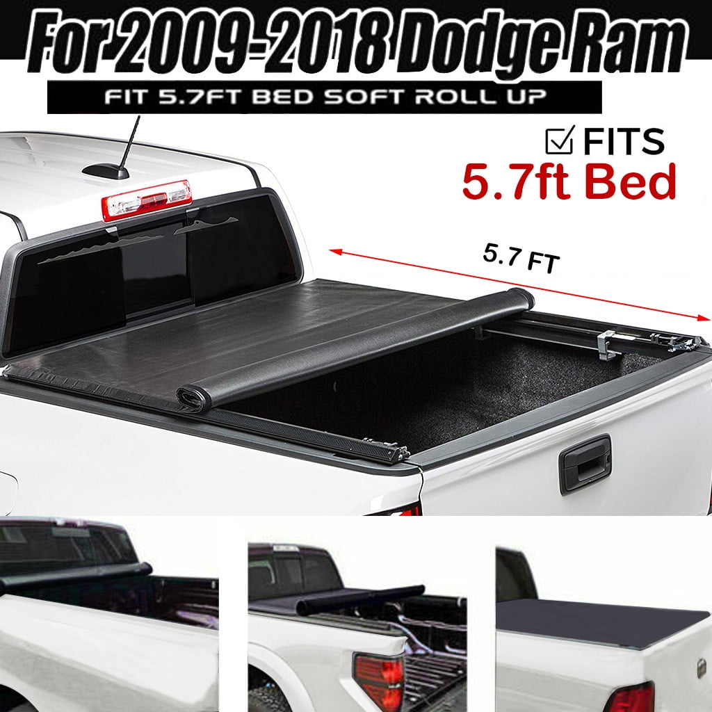Automotive 5.7ft Fleetside Lock RollUp Soft Vinyl Tonneau Cover for 0919 Ram 1500 2500 money