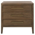 thumbnail image 2 of SAFAVIEH Couture Ariella Modern Nightstand with 3 Drawers, Brown, 2 of 15