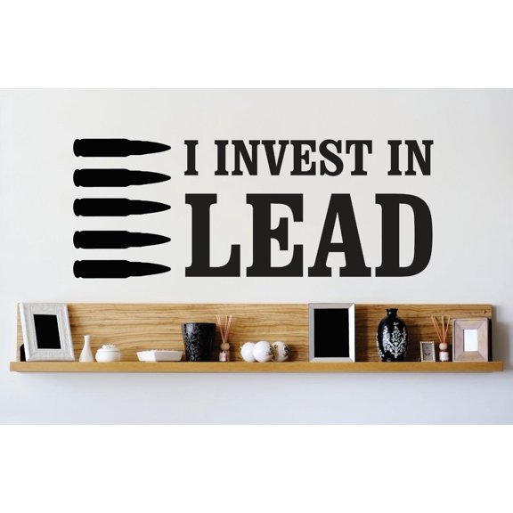 Custom Wall Decal Vinyl Sticker : I Invest In Lead Image Quote Picture Art Peel & Stick Mural 10x20 Inches