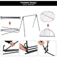 thumbnail image 3 of REDCAMP Swing Campfire Grill Stand, Collapsible Campfire Cooking Rack with 6 Hooks and Stainless Steel Grill Grate, Portable Dutch Oven Hanger for Bonfire and Outdoor Camping, Round, 3 of 9