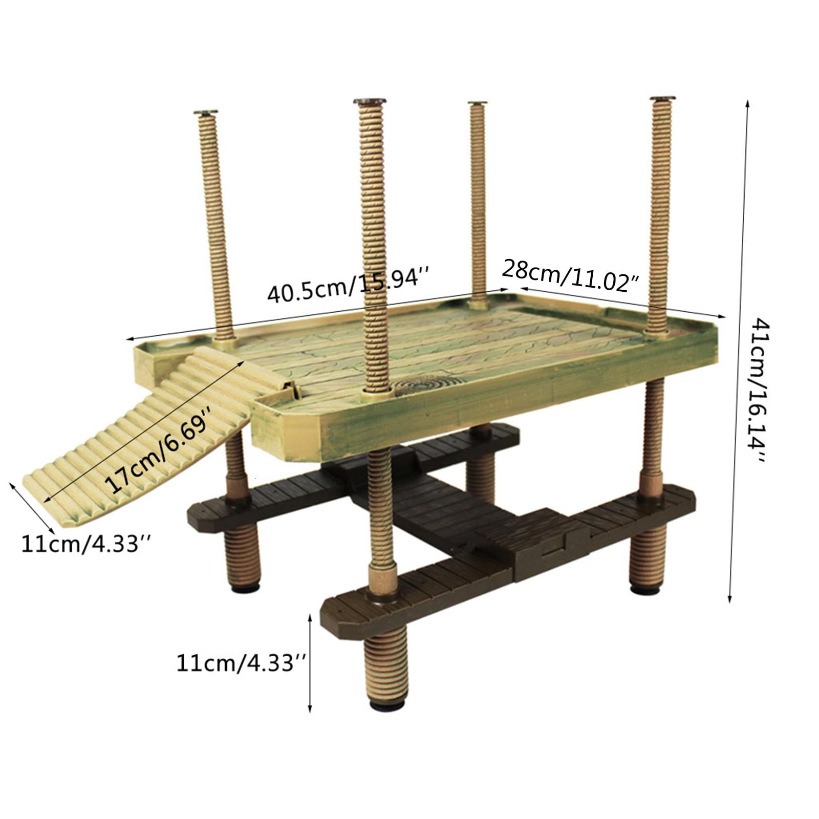 Giaone Pet Small Platform for Turtle Basking Stand for Play Climbing Toys for Re