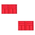 thumbnail image 4 of Transemion Organisateur de Plateau Pratique Support Multi-Bateaux Pots Conteneurs Kits Plateau de Rangement Perles Artisanat DIY Plateau de Rangement Rouge 2ensemble, 4 of 6