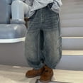 thumbnail image 3 of Tiijoy Boys Loose Fit Pull On Jeans Casual Straight Leg Denim Pants for Kids, Sizes 4-5, 3 of 8