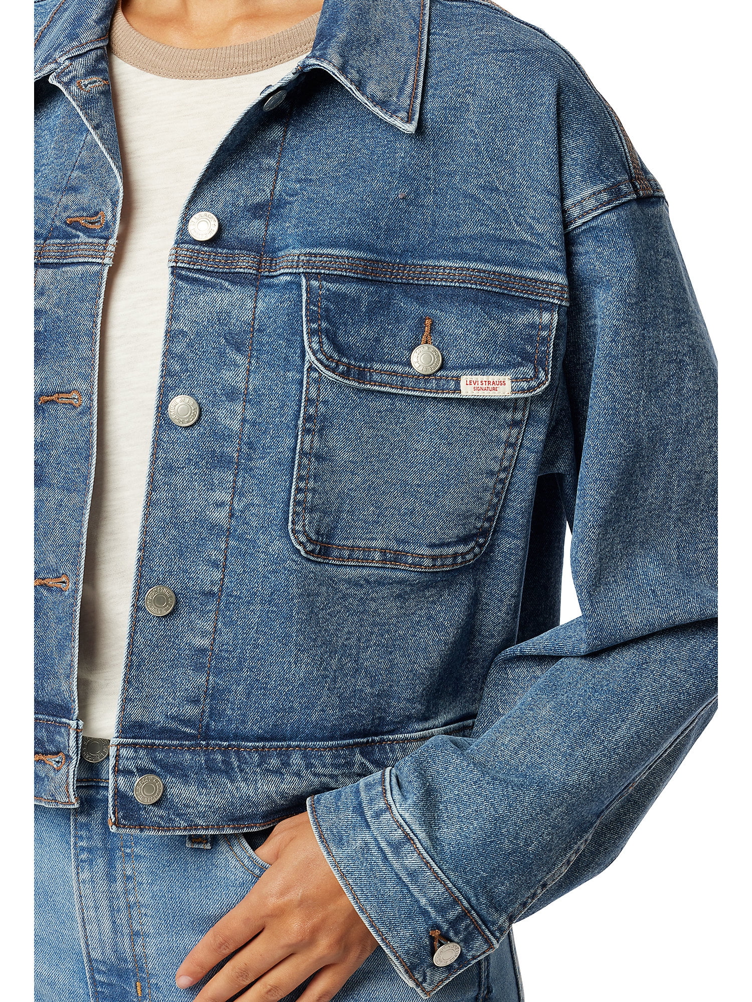 Levi Strauss Signature Women's Relaxed Trucker Jacket, Sizes XS-XL