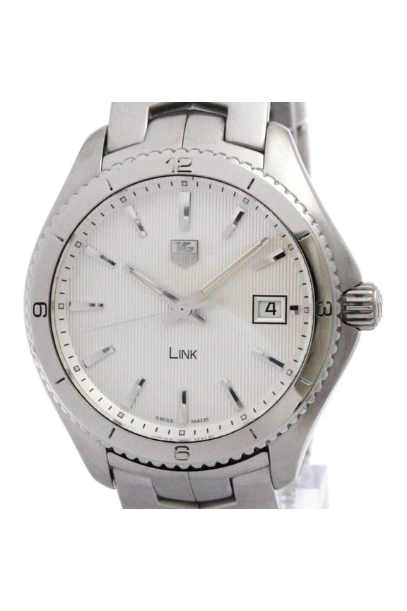Pre-Owned TAG HEUER Link Stainless Steel Quartz Mens Watch WAT1111 Polished (Good)