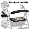 thumbnail image 5 of Jiueut Sunflower Elephant Medical Rollator Walker Seat & Back Cat Covers for Men 2 Piece Universal Rollator Walker Seat and Backrest Covers Driving Aid Cover for Seniors, 5 of 7