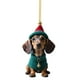 thumbnail image 1 of Fiudx Ofertas y liquidaciones Colgante para interior de coche con forma de perro salchicha 2023, adorno para árbol de Navidad, adorno colgante para decoración, 1 of 2