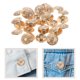 thumbnail image 2 of 30 botones huecos con hebilla de metal de 18 mm, elegantes, para manualidades, costura, decoración (dorado claro), 2 of 6