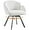 White, variant on RONG-3 Swivel Accent Chair, Flower Chenille Armchair, Vanity Chair Side Chair with 360-Degree Swivel Base and Seat Cushion for Living Room/Bedroom/Home Office/Makeup,White