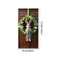 thumbnail image 3 of CaiYueKe Easter Door Cover Curtain Decoration Spring Holiday Party Decor for Home Front Door Wall Hanging Welcome Sign with Bunny Eggs Floral Pattern Festive Celebration Indoor Outdoor Seasonal, 3 of 7