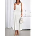 thumbnail image 6 of PRETTYGARDEN Women's Summer Casual Dresses Spring Sleeveless V Neck Midi Business Work A Line Pleated Cocktail Dress, 6 of 9