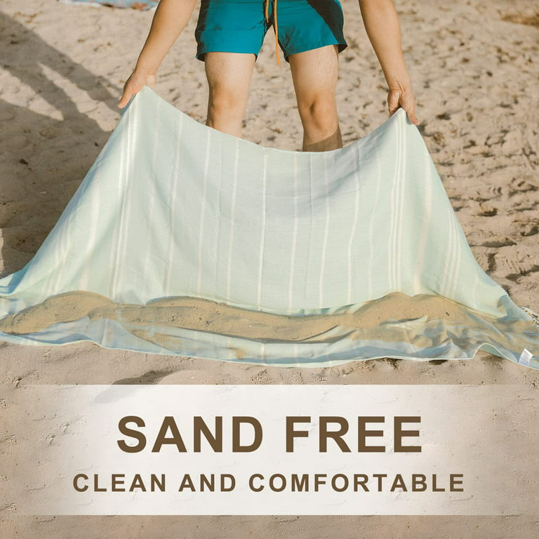2 Packs Cotton Turkish Beach Towels Quick Dry Sand Free Oversized Extra  Large Xl Big Blanket Bath Pool Swim Towel Adult Travel Essentials Cruise