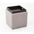 thumbnail image 2 of Chase Fabric Ottoman With Flip Tray Lid (Light Gray), 2 of 4