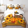 thumbnail image 1 of YST Turkey Comforter Set, Cheetah Print Chicken Pumpkin Sunflower Bedding Set, 7-Piece, King Size, 1 of 5