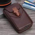 thumbnail image 5 of Riñonera de cuero con cremallera para hombre, monedero de Color puro, billetera multifunción con bolsillo para dinero, 5 of 5