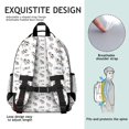 thumbnail image 5 of White Cow Milk Pattern Backpack for School,Cute School Bag,Schoolbag with Adjustable Shoulder Straps & Padded Back,15.25"x11.5"x5.25", 5 of 5