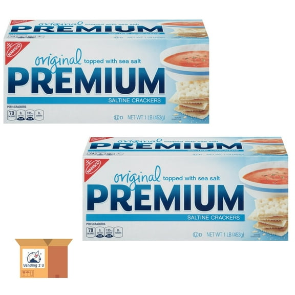 ( 2 Pack ) Nabisco Premium Original Saltine Crackers 1 Lb