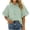 Green, variant on Women's Striped Button Down Shirt Balloon Sleeve Collared Shirts Boyfriend Style Lightweight Casual Shirt 2026 Fashion Summer Tops Green XL