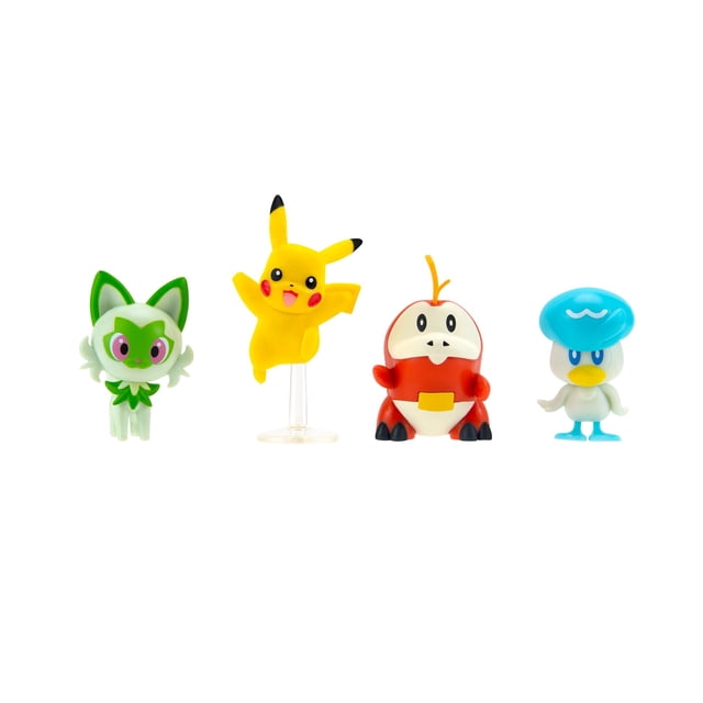 Pack de figuras Pokémon Paldea Battle con Pikachu, Fuecoco, etc.