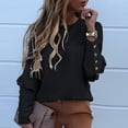 thumbnail image 2 of Birdeem Mode Décontractée Femmes Col Rond Couleur Unie Manches Longues Blouse, 2 of 7
