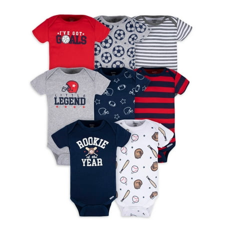 

Gerber Baby Boy Short Sleeves Onesies Bodysuits 8-Pack (Newborn - 12 Months)