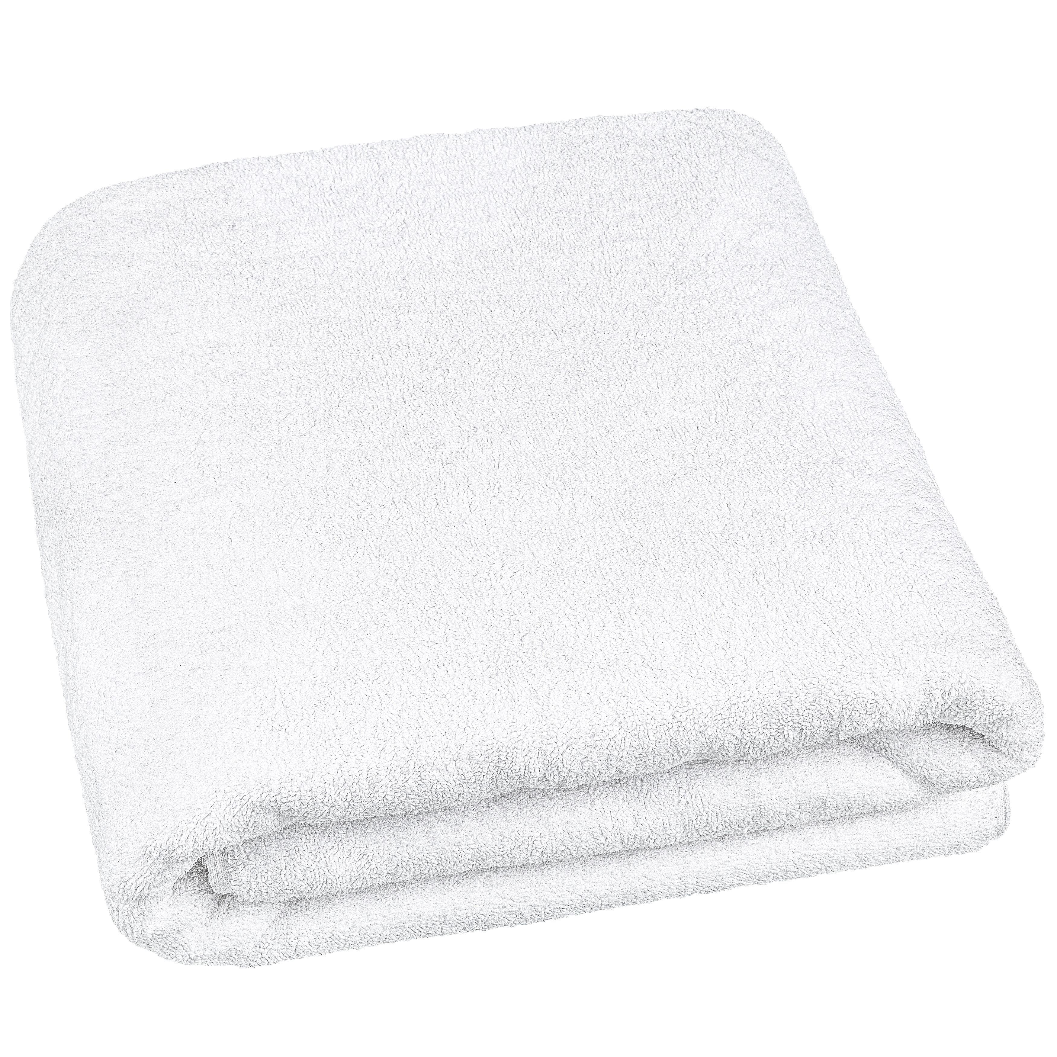 Cotton Paradise 100% Cotton 40 by 80 inches Bath Sheet, Soft Absorbent Quick Dry Towels for Bathroom, White