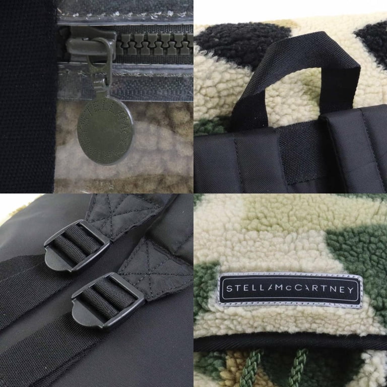 Pre-Owned Stella McCartney Backpack Boa Nylon Beige x Khaki  display picture 1