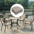thumbnail image 4 of 2x Solid Color Tufted Pad Wicker Seat Cushions clearance set of Round Back 48cm Grey, 4 of 8