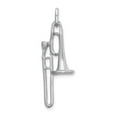 thumbnail image 3 of FB Jewels Sterling Silver Rhodium Plated Polished Trombone Charm, 3 of 3