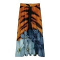 thumbnail image 3 of Tiger Blue Flowers Bloom Women High Waist Midi Skirt Elegant Midi Skirt High Waist A-line for Women, 3 of 4