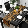 thumbnail image 3 of Orange Black African Women Table Runner 70 Inches Long, Ethnic Tribe Giraffe Vintage Kitchen Coffee Dining Table Decoration for Home Party Birthday Wedding Home Decor 13x70 Inches, 3 of 8